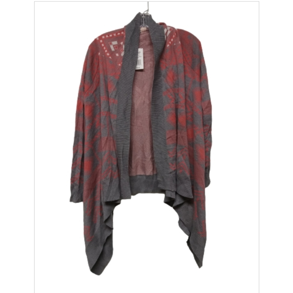 NWT Pink Republic Aztec Knit Southwest Waterfall Draped Cardigan Top Sweater